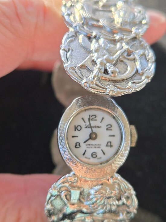 Vintage Lucerne Zodiac Hidden Dial Women Watch Silver Tone Swiss Astrology main image 6